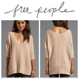 Free People Cozy Cat Pullover in Champagne